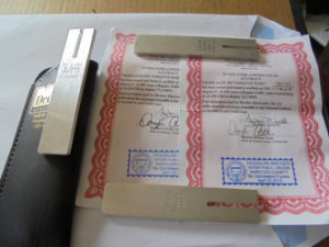 Radar Gun Tuning Forks & Certificate